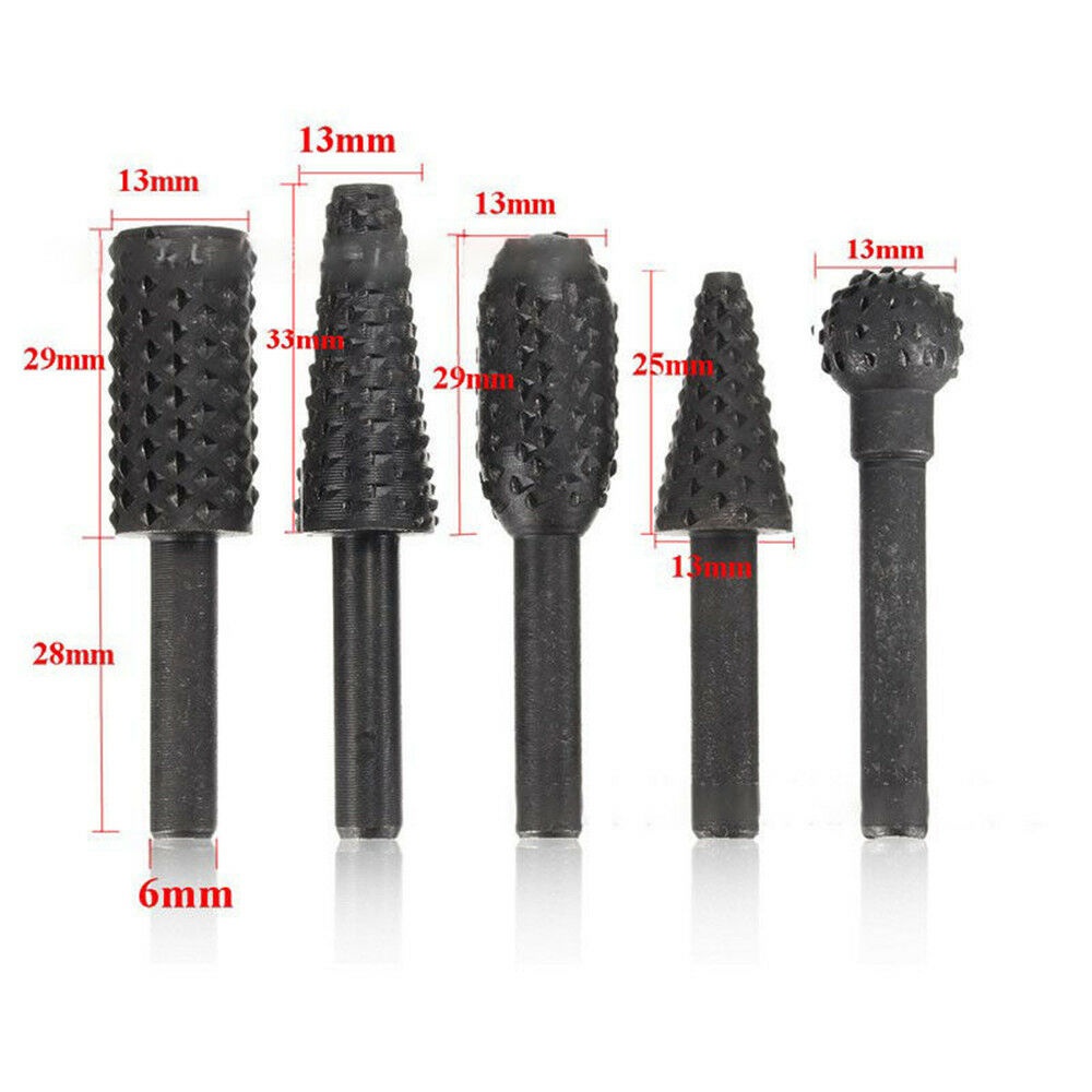 5PCS 1/4&apos;&apos; Drill Bit Set Cutting Tools For Woodworking Knife Wood Carving Tool