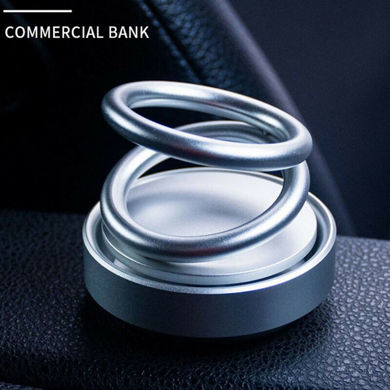 Car Solar Auto Rotation Ring Perfume Air Freshener Car Dashboard Accessories