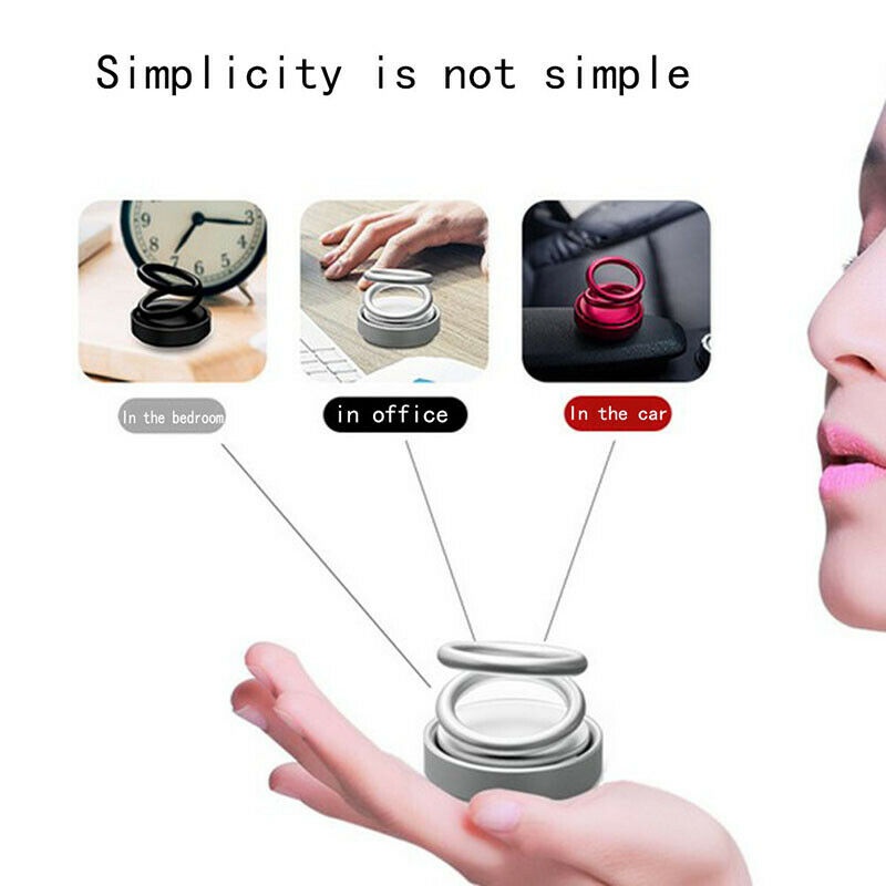 Car Solar Auto Rotation Ring Perfume Air Freshener Car Dashboard Accessories