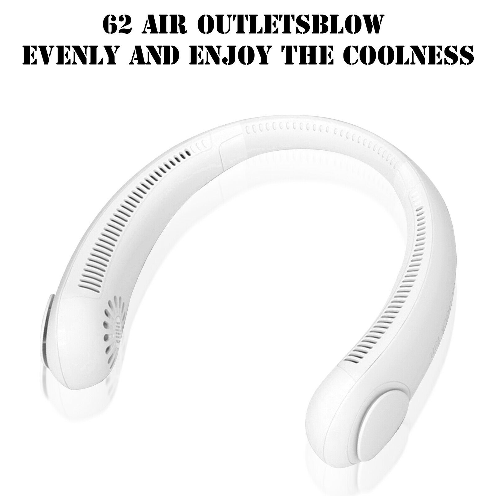 Portable Mini Fan Hanging Neck Fan USB Rechargeable Lazy Hands-Free Leafless Fan