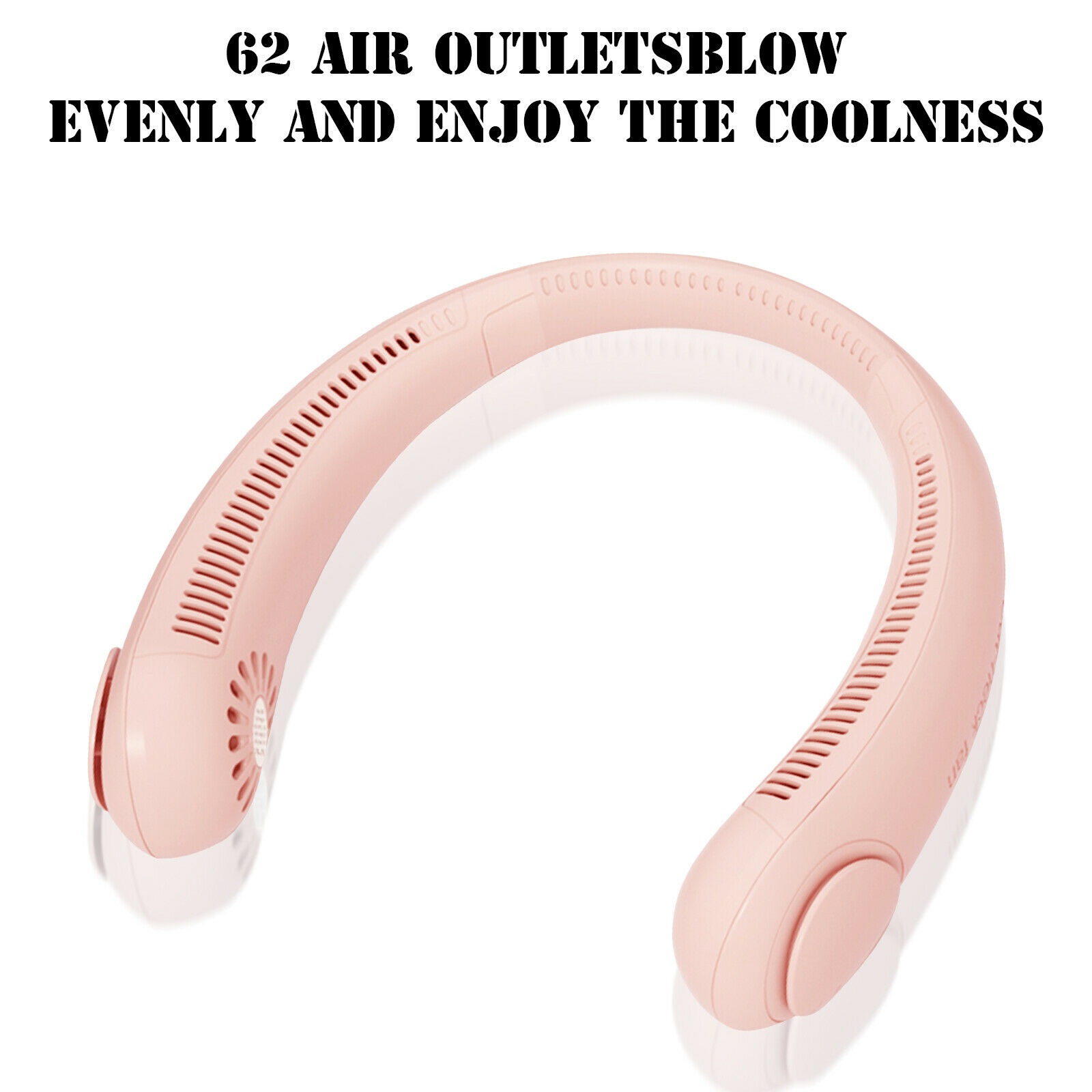 Portable Mini Fan Hanging Neck Fan USB Rechargeable Lazy Hands-Free Leafless Fan