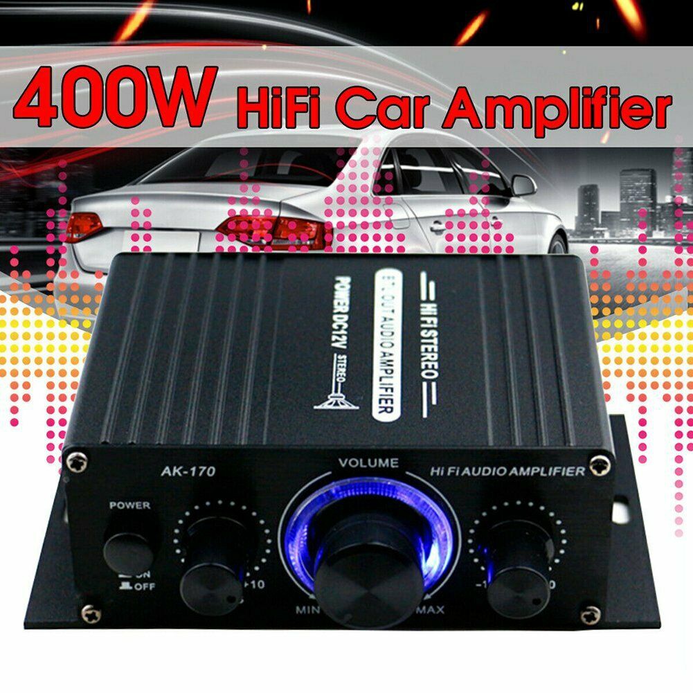 220V 400W Bluetooth HiFi Power Amplifier Mini Audio Digital Stereo FM AMP AUX