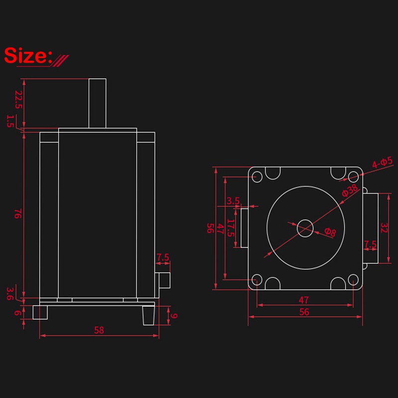 3D Printer STM32 57 Closed Loop Stepper Motor Set MKS SERVO57B Servo Motor with Adapter Plate