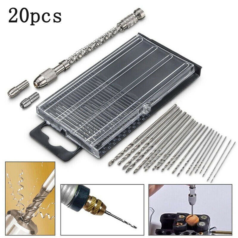 Mini Micro Spiral Hand Semi-Automatic Drill Vise Bit Chuck Twist Pin Puncher Set