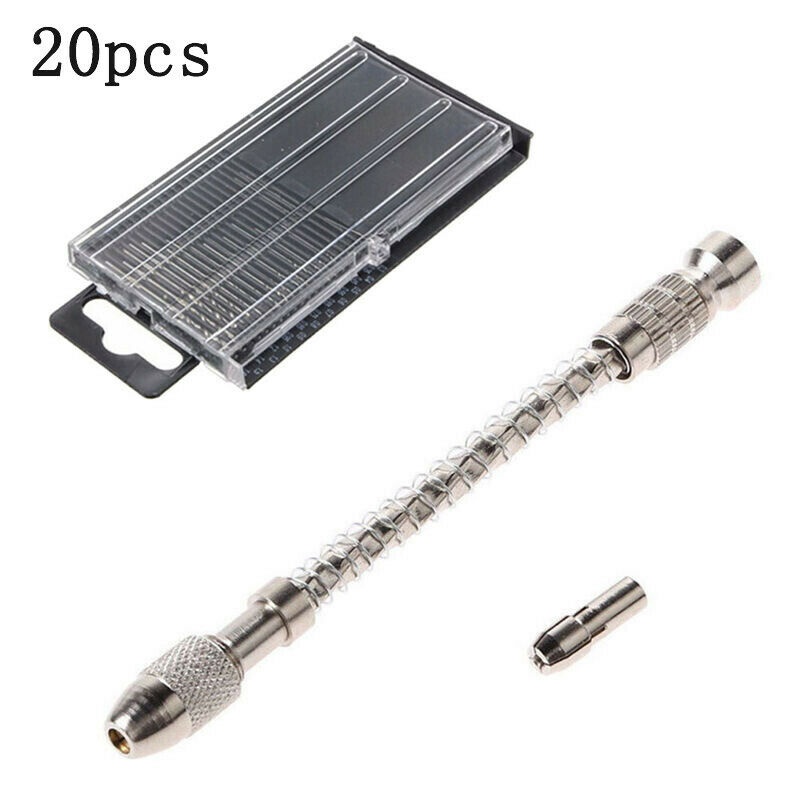 Mini Micro Spiral Hand Semi-Automatic Drill Vise Bit Chuck Twist Pin Puncher Set