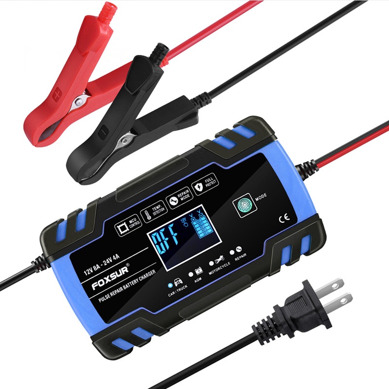 12/24V Multi-function Intelligent Charger Motorcycle Truck Universal Charger Repair Charger
