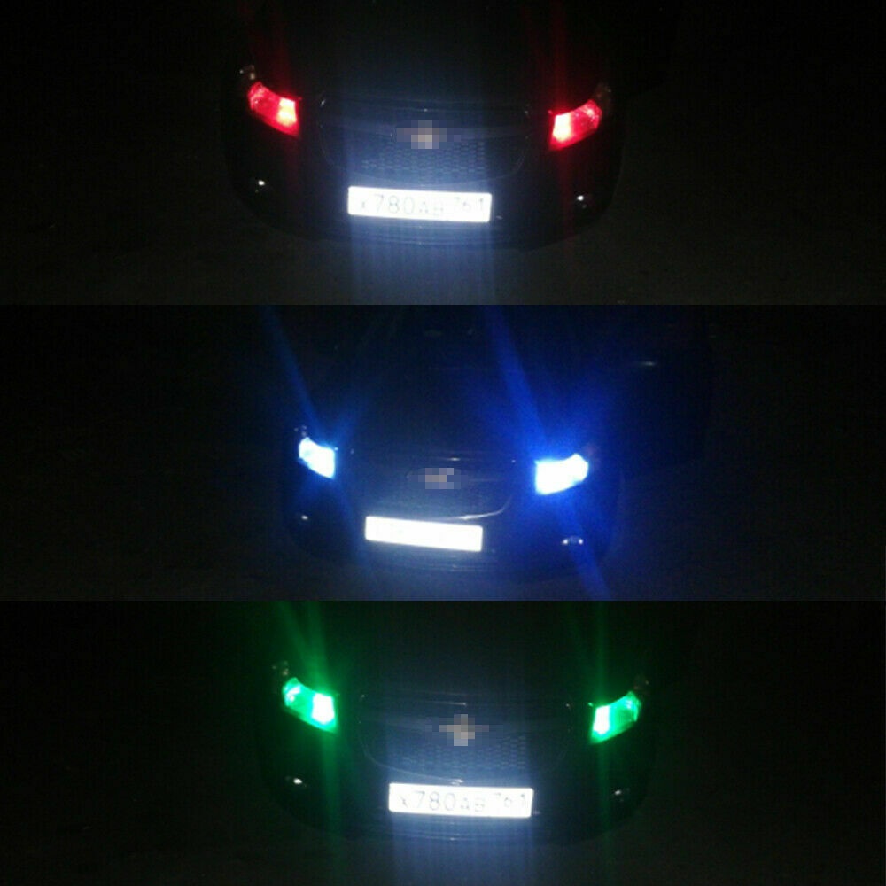 RGB T10 168 194 LED Bulbs W/RF Remote Control Multi-Color For Car Parking Lights