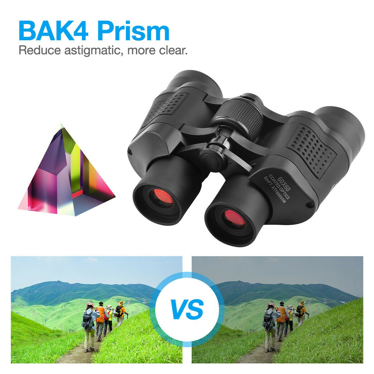 Day Night Vision HD Binoculars Outdoor Hunting Travel Telescope+Case 60X60 Zoom
