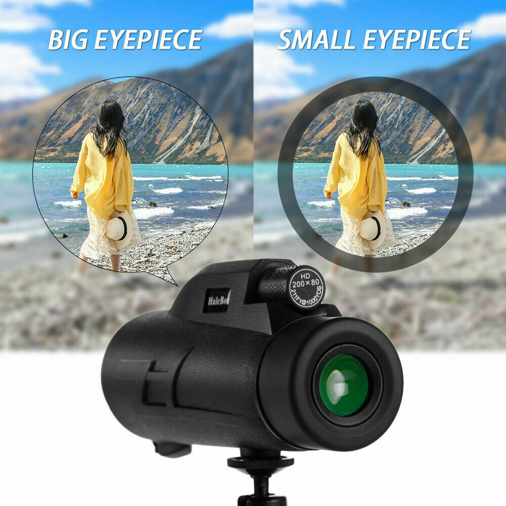 200x80 high definition zoom portable monocular telescope night vision bak4 telescope is suitable