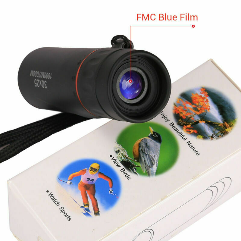 Mini Telescope Single Tube Outdoor Camping Hunting Optical Telescope 30 X 25-