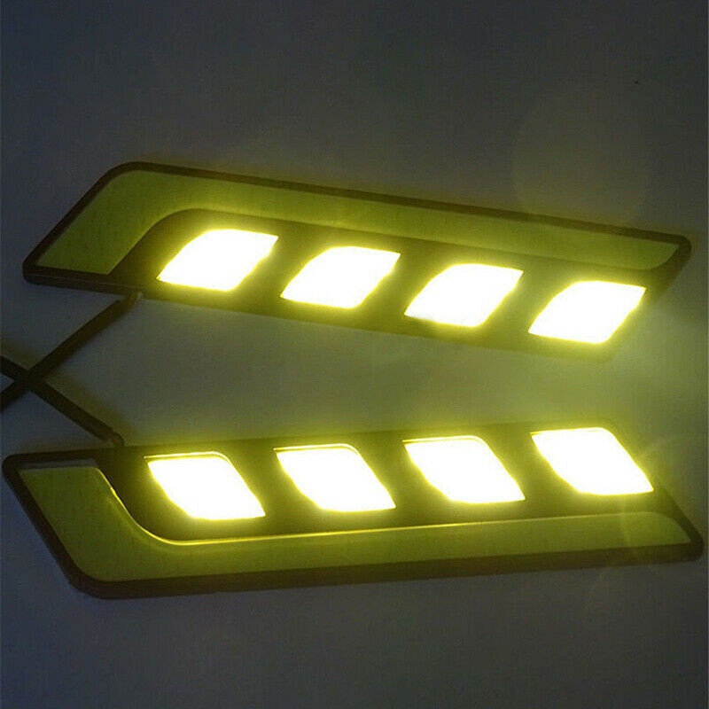 2pcs Waterproof 12V LED COB Car Auto DRL Driving Daytime Running Lamp Fog Lights