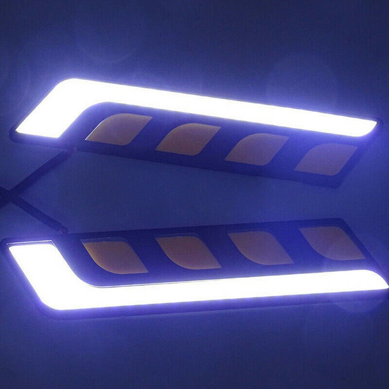 2pcs Waterproof 12V LED COB Car Auto DRL Driving Daytime Running Lamp Fog Lights