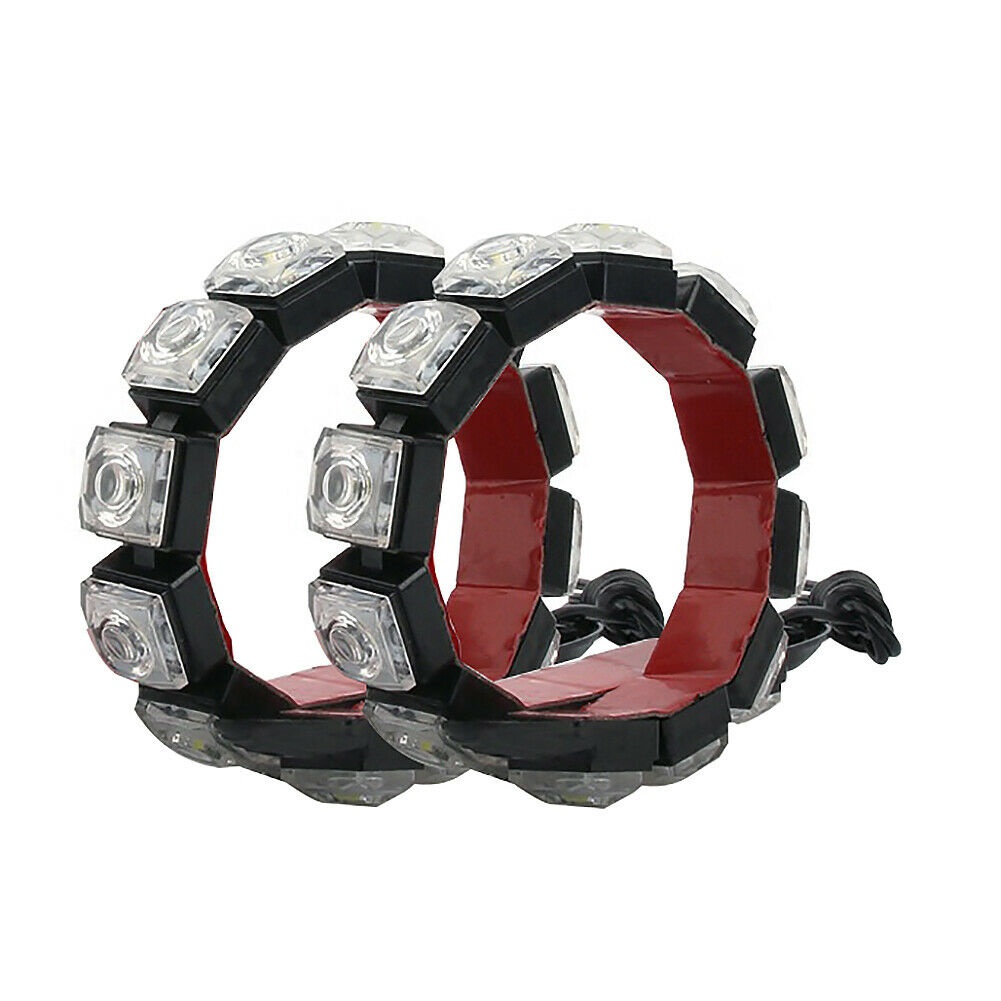 2Pcs Car Flexible 6 LED DRL Daytime Running Light Driving Daylight Fog Light Lamp