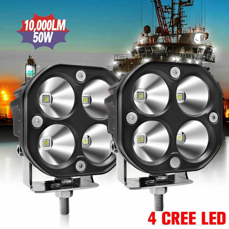3" 2Pcs CREE LED Work Light Spot Lamp 25W Car OffRoad Ship Driving Fog Light ATV UTV