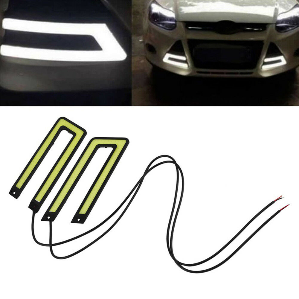U-Shape Car COB LED Daytime Running Light DRL Fog Driving Lamp DC 12V Auto Parts