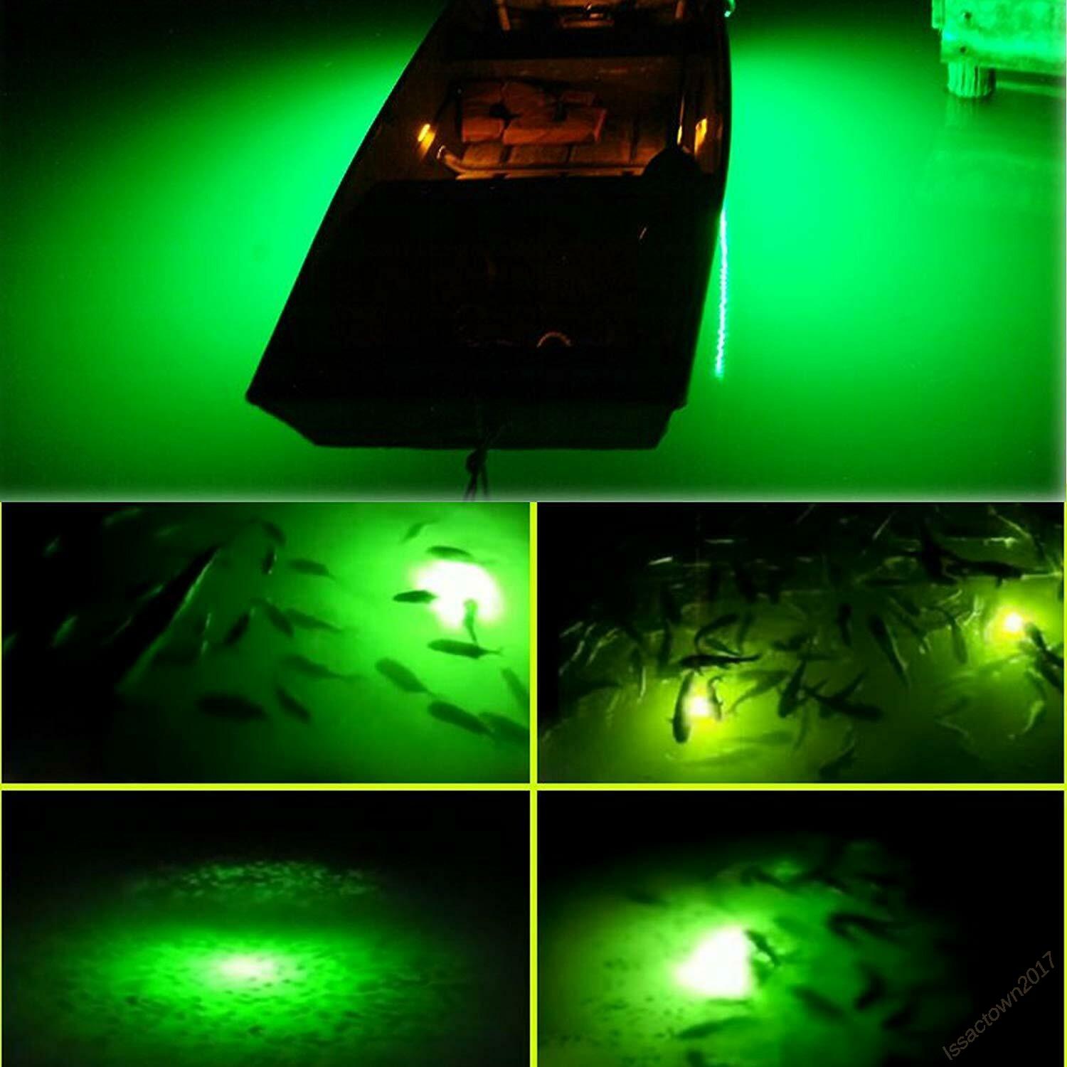 1200LM LED Submersible Fishing Night Light Underwater Fish Lure Bait Finder Lamp