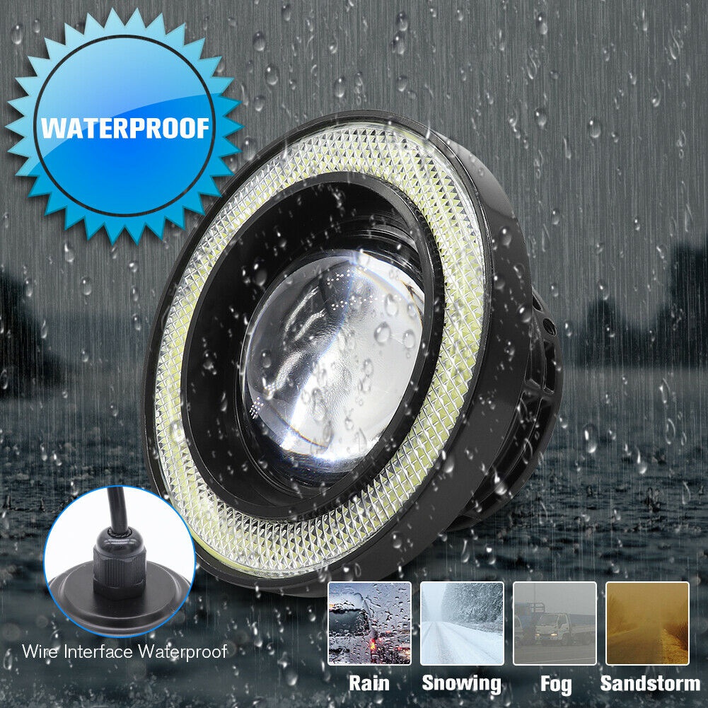 89mm LED Car Fog Driving Lamp White Daytime Running Light Motorcycle Headlight