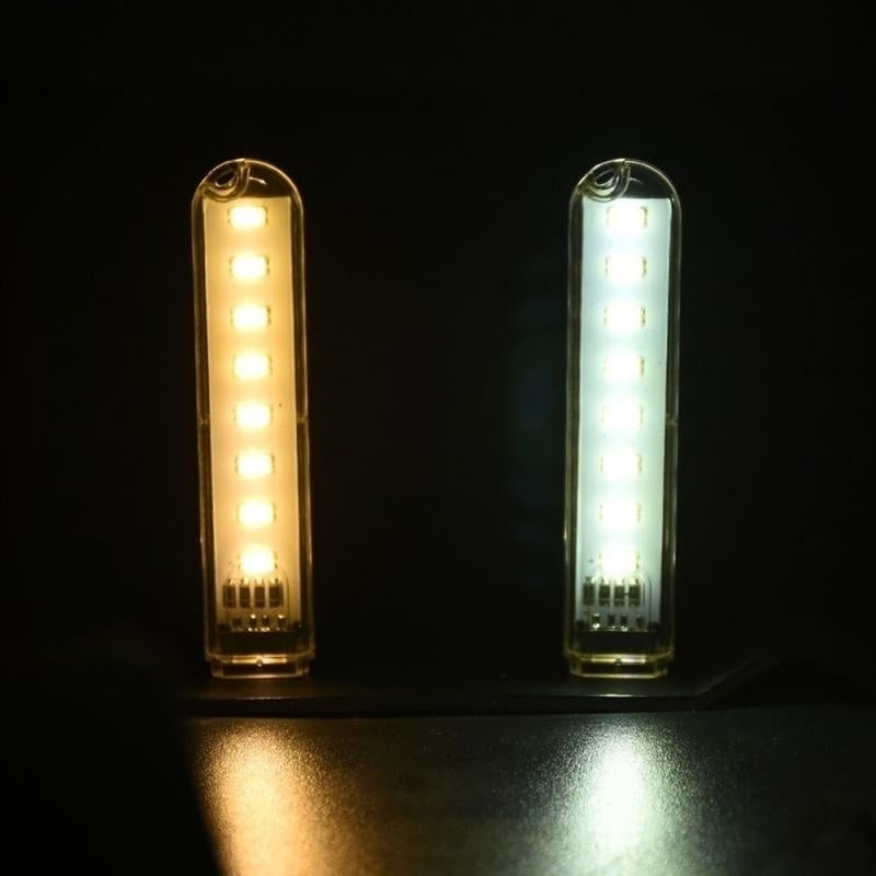 2PCS 8 LED Mini Portable USB Lamp DC 5V Camping USB Lighting For PC Laptop Mobile Power Bank Gadget