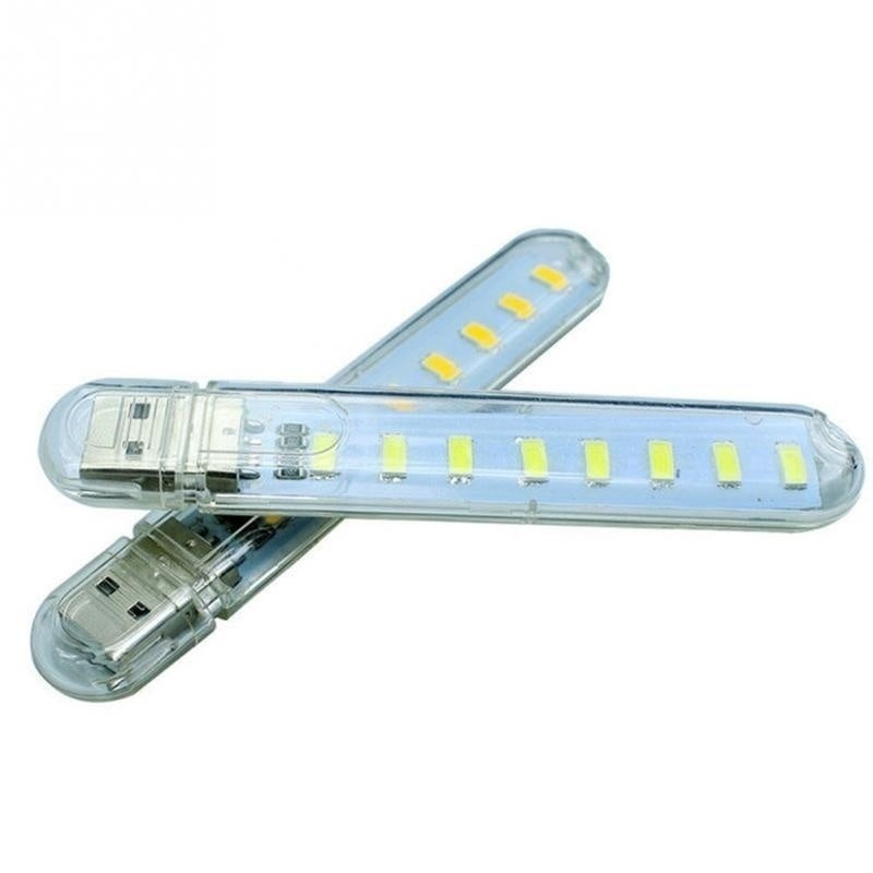 2PCS 8 LED Mini Portable USB Lamp DC 5V Camping USB Lighting For PC Laptop Mobile Power Bank Gadget