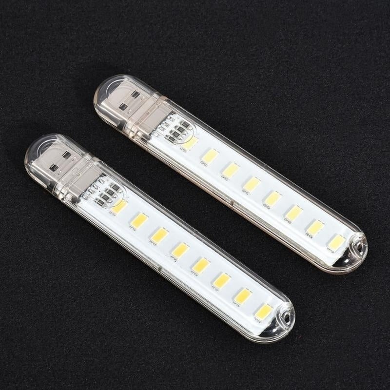 2PCS 8 LED Mini Portable USB Lamp DC 5V Camping USB Lighting For PC Laptop Mobile Power Bank Gadget