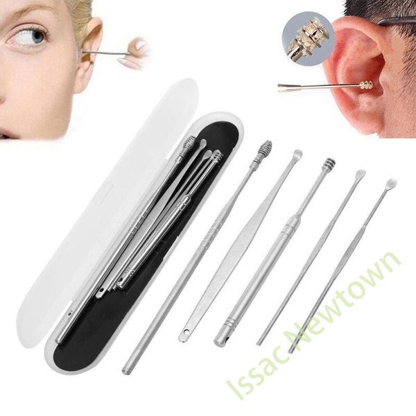 5pcs Spiral Ear Pick Spoon Set Wax Removal Cleaner Multifunction Beauty Tools Accessories