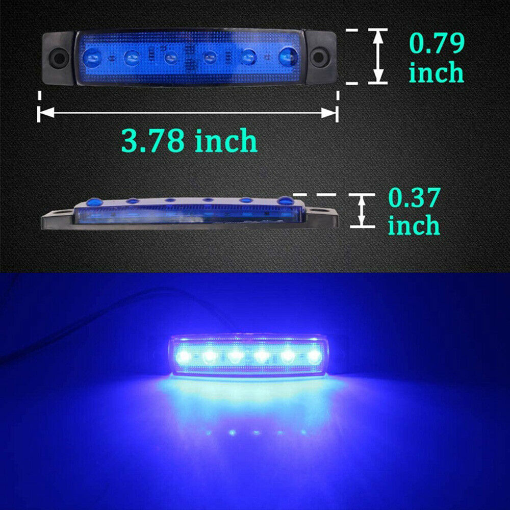 10 Blue LED Pods Rock Underbody Wheel Lights For Jeep Offroad Truck UTV ATV Boat