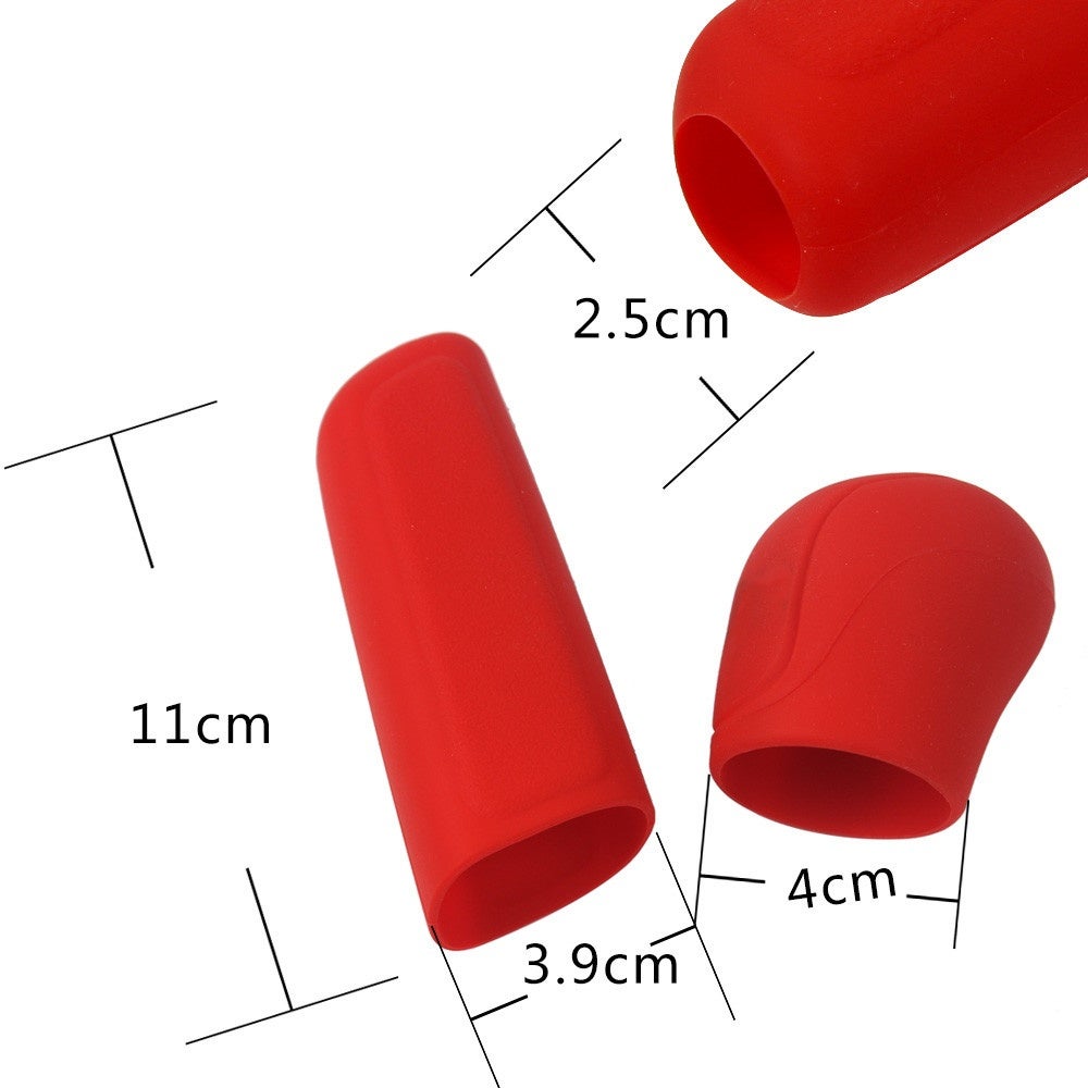 2Pcs Universal Manual Car Hand Brake Case Silicone Gear Head Shift Knob Cover Gear Shift Collars