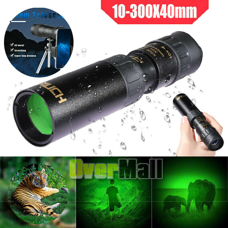 Waterproof bak4 starscope telescope with day / night vision 10-300x40mm monocular telescope-