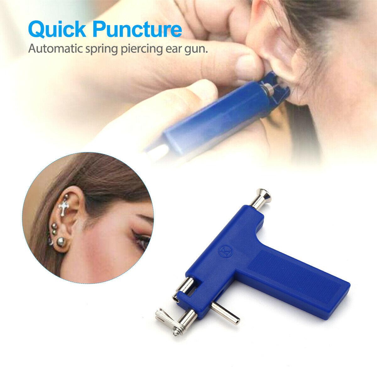 Professional ear piercing gun with 98pcs bolt kit tool kit ear nose Navel Body-