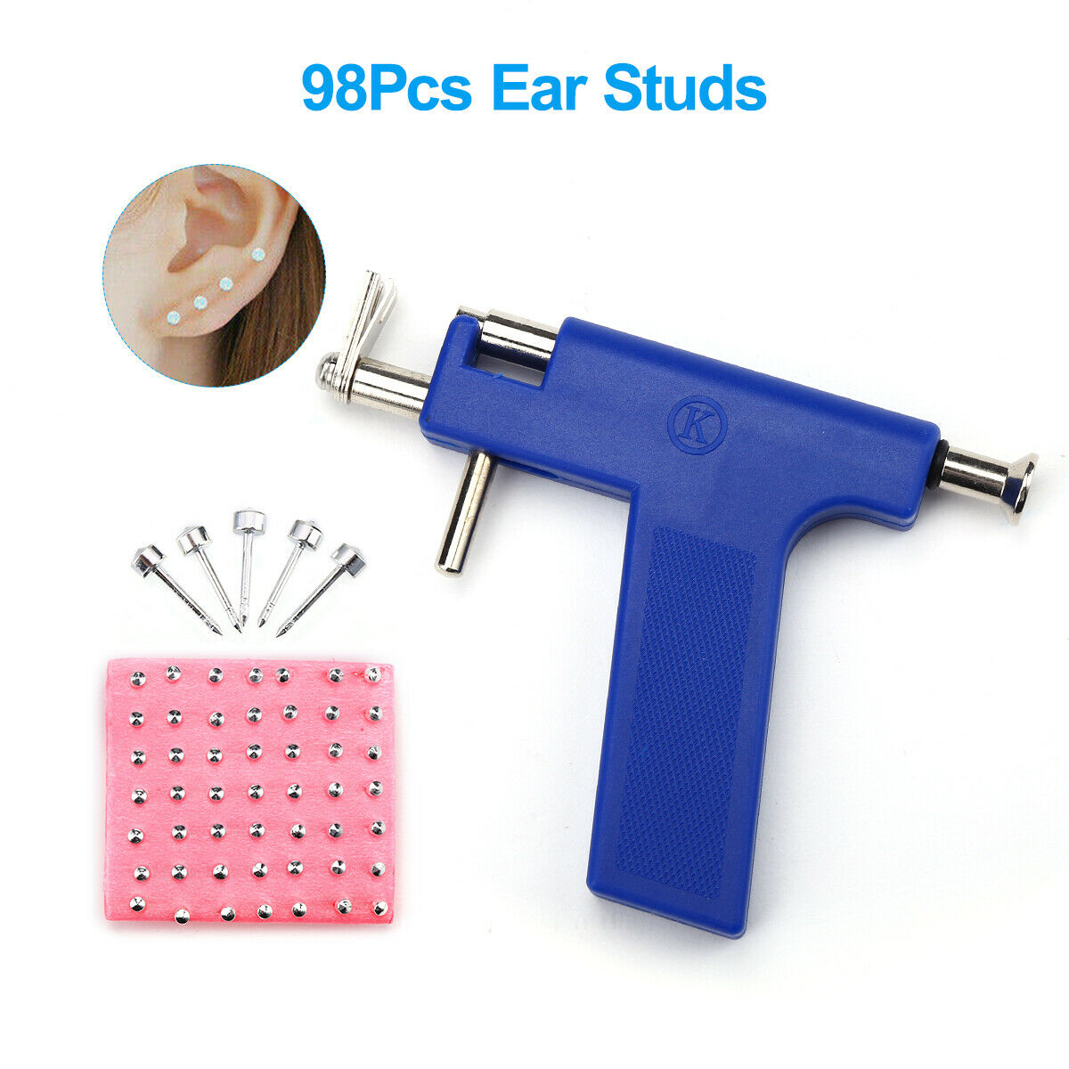 Professional ear piercing gun with 98pcs bolt kit tool kit ear nose Navel Body-