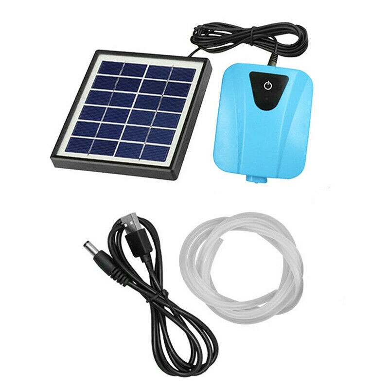 Solar Air Pump Oxygenator Powered Panel for Aquarium Fish Tank Pond Pool Aerator