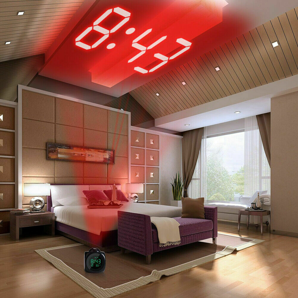 Digital projection alarm clock with LCD voice speaking LED projector - publication title