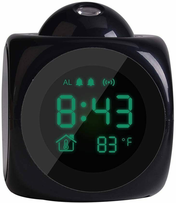 LCD clock, projection alarm clock, bedroom digital voice report alarm clock-