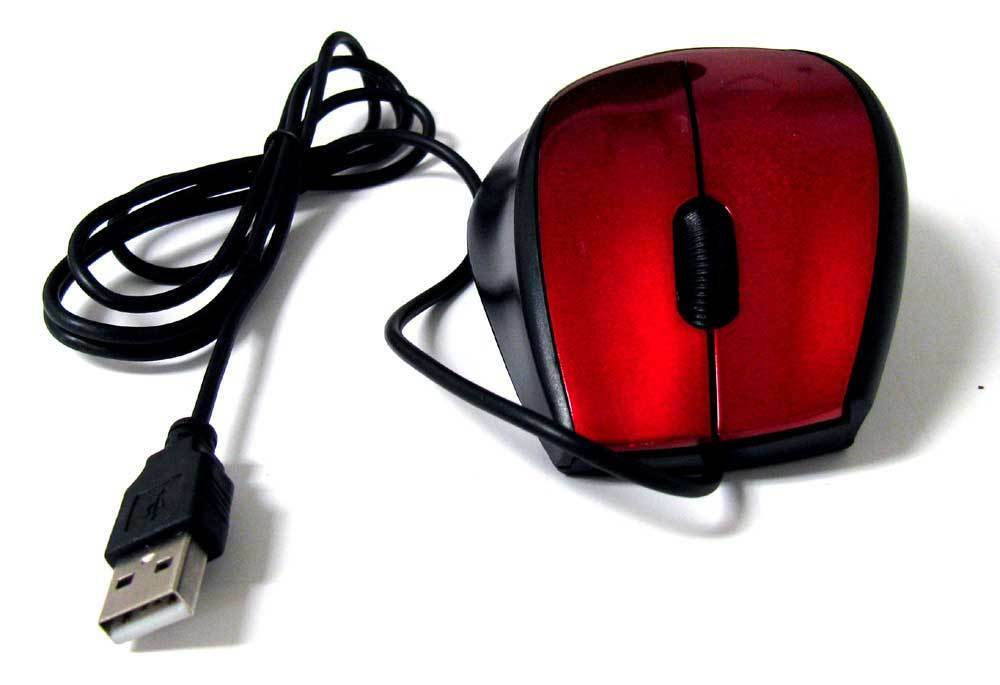 USB 2.0 optical wired wheel mouse mouse suitable for PC Laptop desktop red-