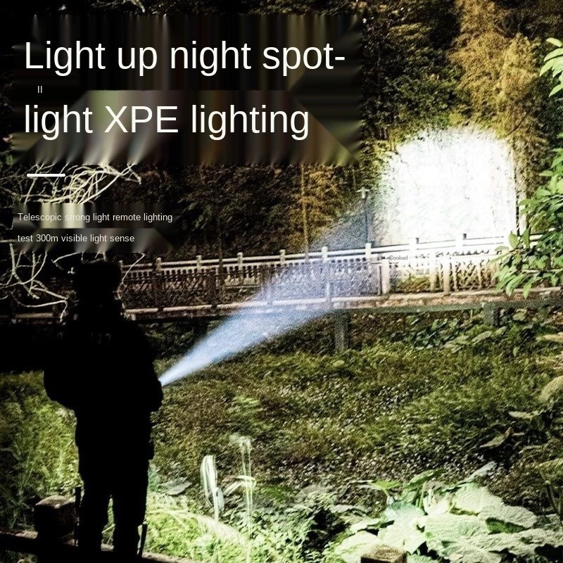 NEW High Lumen Super Bright LED Flashlight Strong Light Focusing 3 Modes Torch Lamp USB Rechargeable