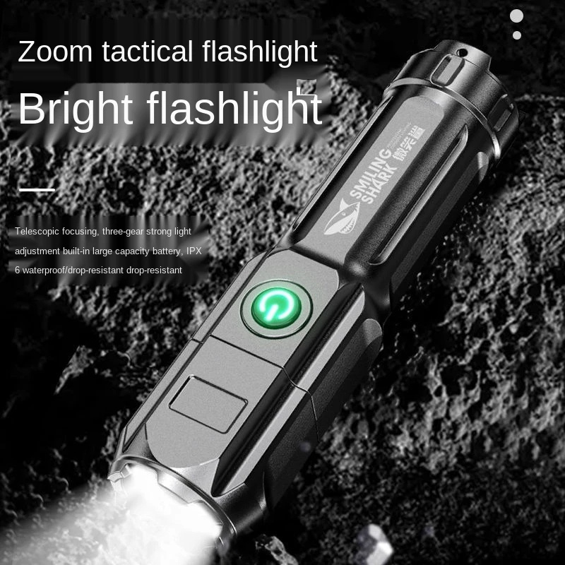 NEW High Lumen Super Bright LED Flashlight Strong Light Focusing 3 Modes Torch Lamp USB Rechargeable