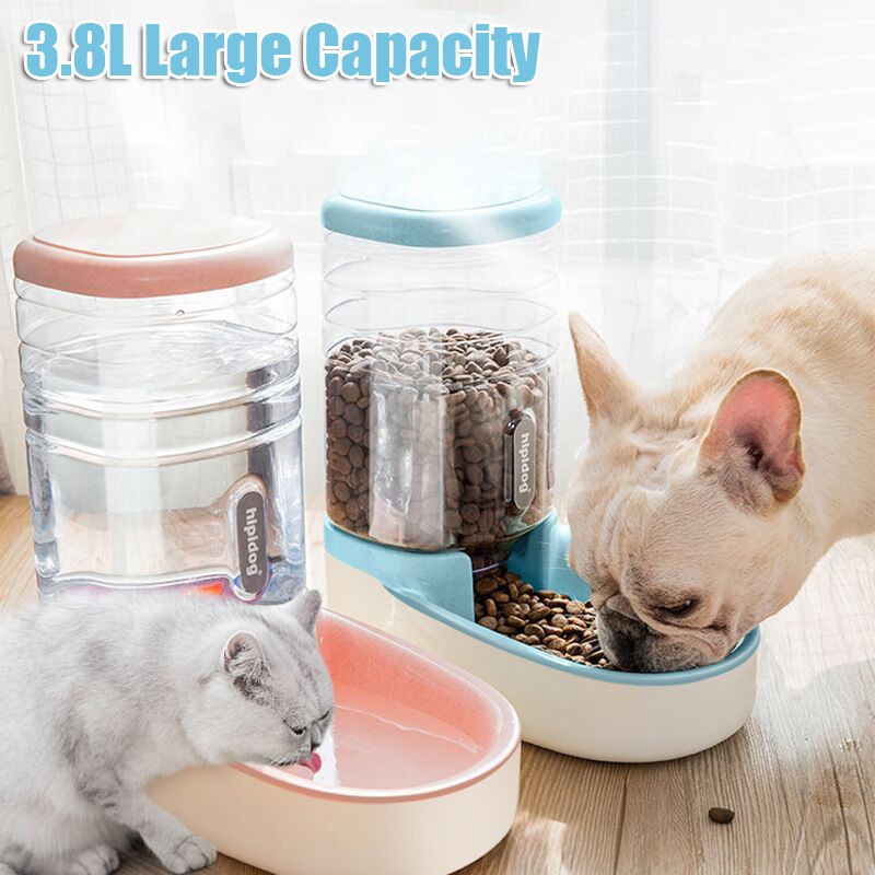NEW 3.8L Pet Cat Automatic Feeders Large Capacity Cat Water Fountain Plastic Dog Feeder Unplugged