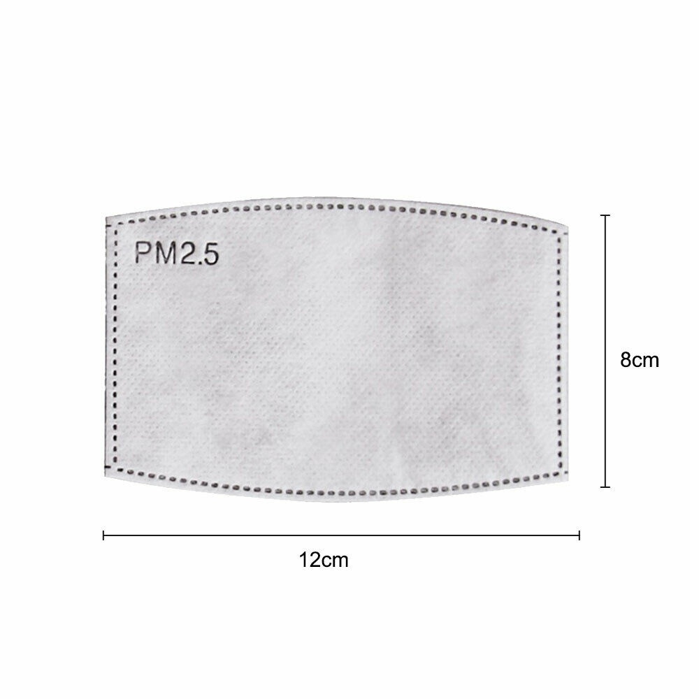 20PCS PM2.5 P2 Face Mask Filter Activated Carbon Breathing Filters Adult