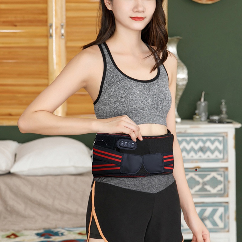 Graphene Heating Belt Hot Compress Vibration Massage Warm Lumbar Disc Protruding Support Belt