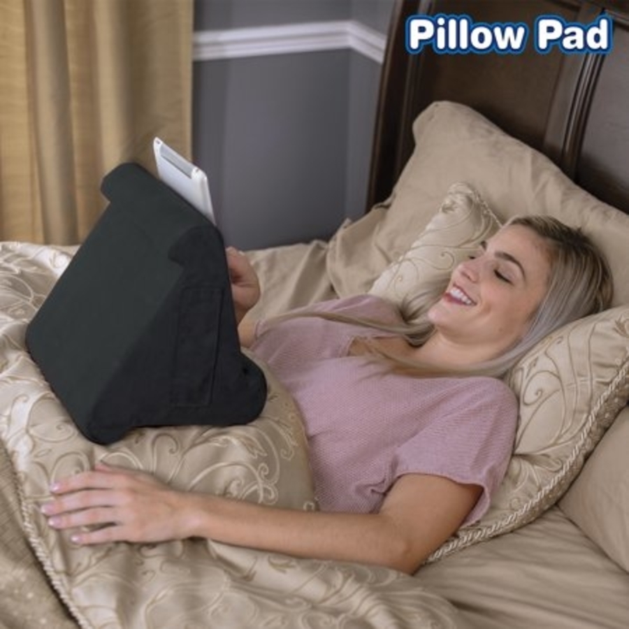 IPads, Tablets, Phones, Smartphone Books Pillow Stand Holder mount Black. Portable, versatile and lightweight