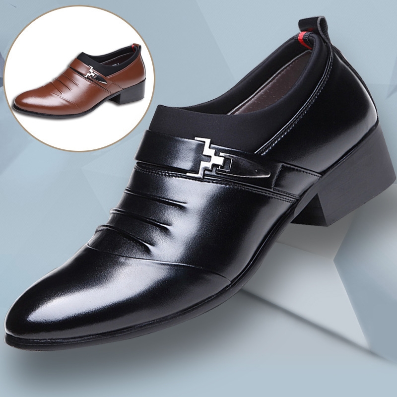 zxcat mens business casual leather shoes retro pu fashion