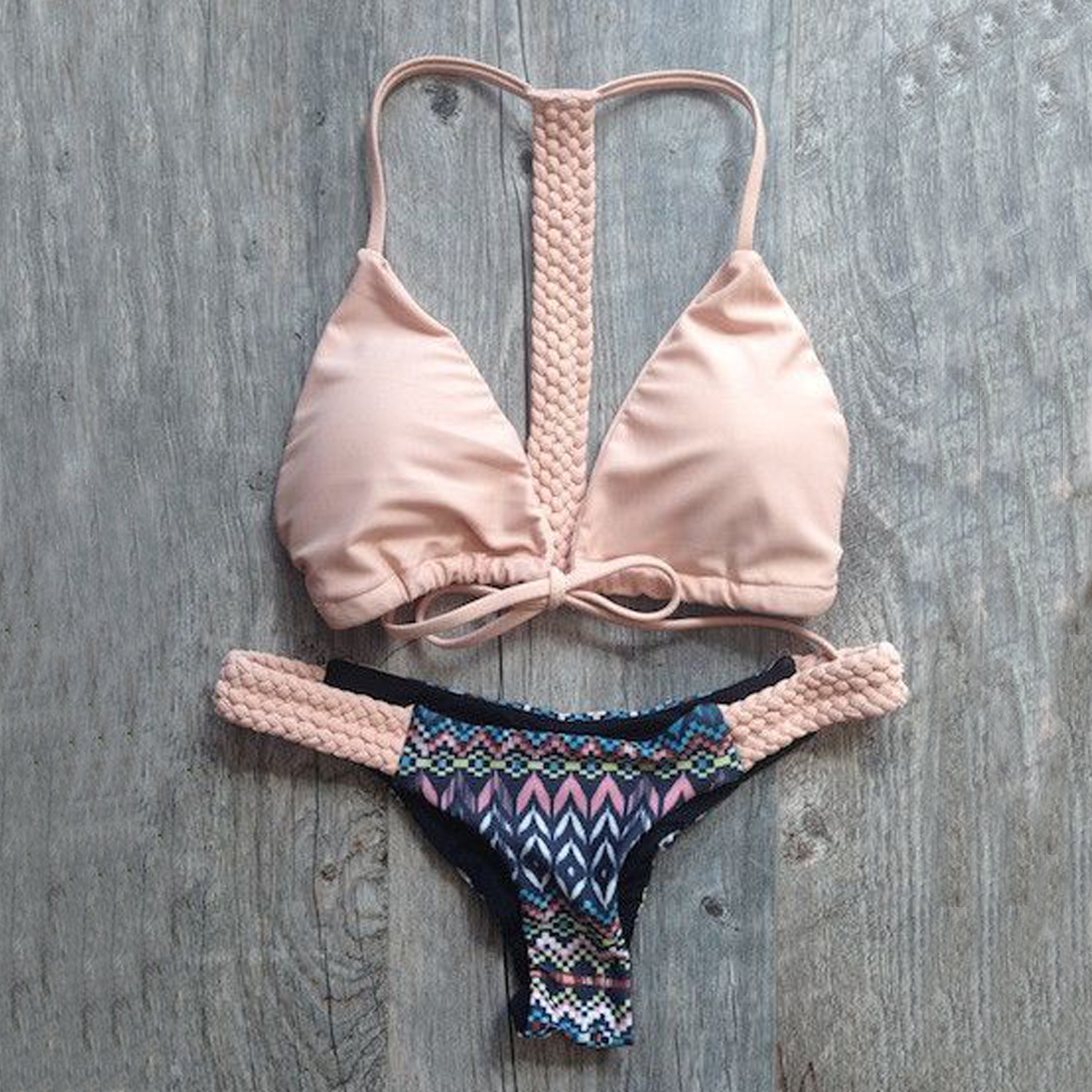 【SPECIALS】Women swim suit wear bikini Beach swimsuit Garter sexy sleeves slip swimwear gallus Ladies Swimming