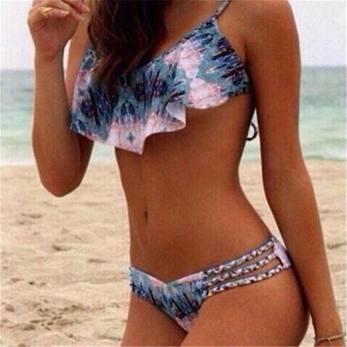 【SPECIALS】Women swim suit wear bikini Beach swimsuit Garter sexy sleeves slip swimwear gallus Ladies Swimming