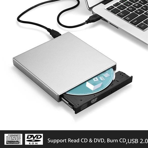 USB External CD-RW Burner DVD/CD Reader Player for Windows, Mac OS Laptop Computer