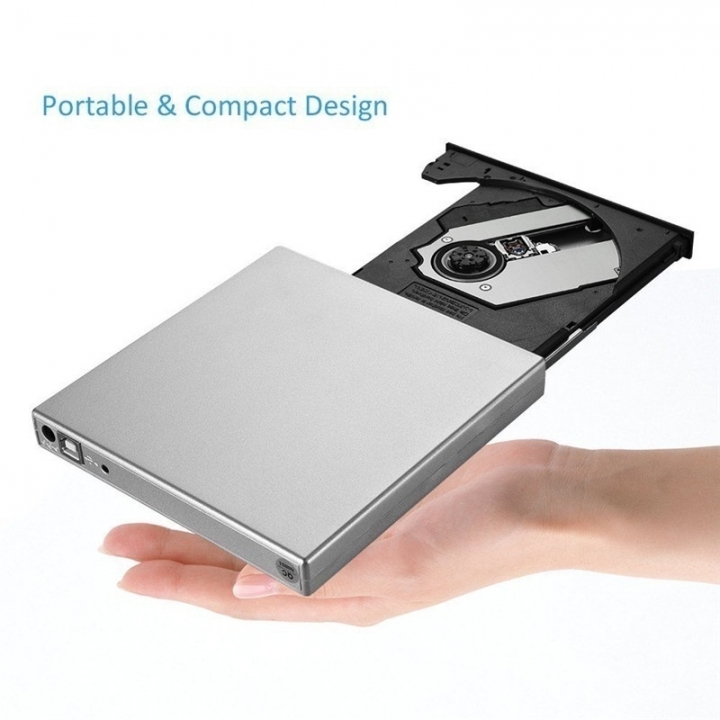 USB External CD-RW Burner DVD/CD Reader Player for Windows, Mac OS Laptop Computer