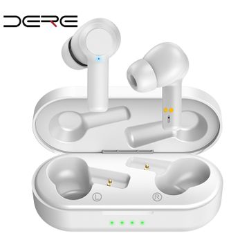 DERE W20 TWS Bluetooth Earbuds HiFi Stereo Wireless Earphones Noise ...