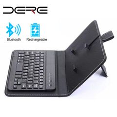 DERE WBKT Mini Bluetooth Keyboard Wireless ipad Keyboard Tablet Rechargeable Keyboard For Tablet ipad Cell phone Laptop Black 8 inch