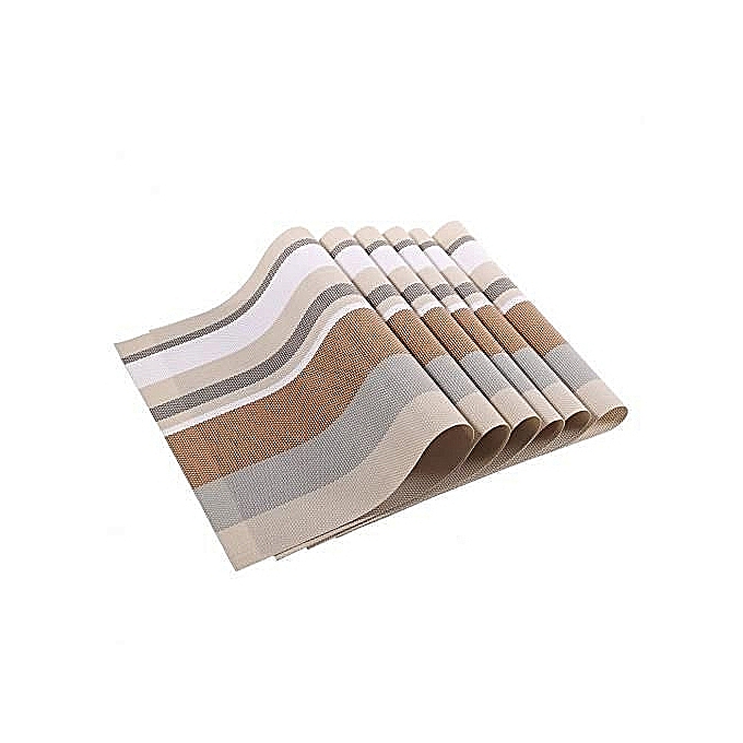 Table Mat - 45cm x 32cm - 6Pcs - Multicoloured Placemats
