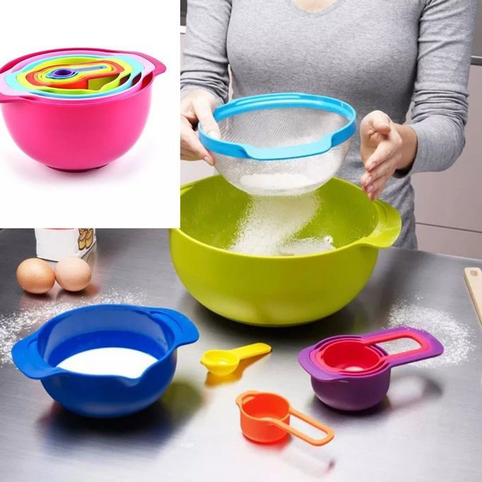 Mixing Baking Bowls &amp; measuring cups 8pcs set