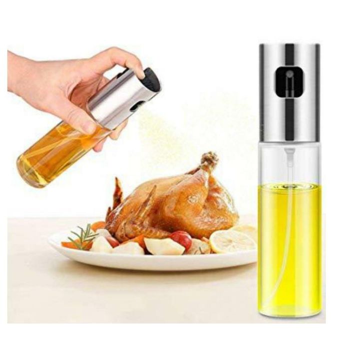 Oil Sprayer Bottle - 100ml - Silver/Clear